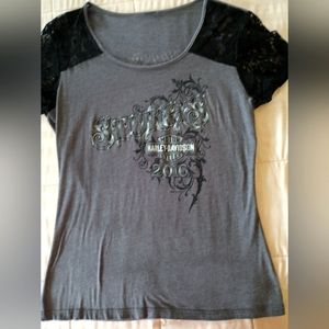 Harley Davidson lace sleeve tank